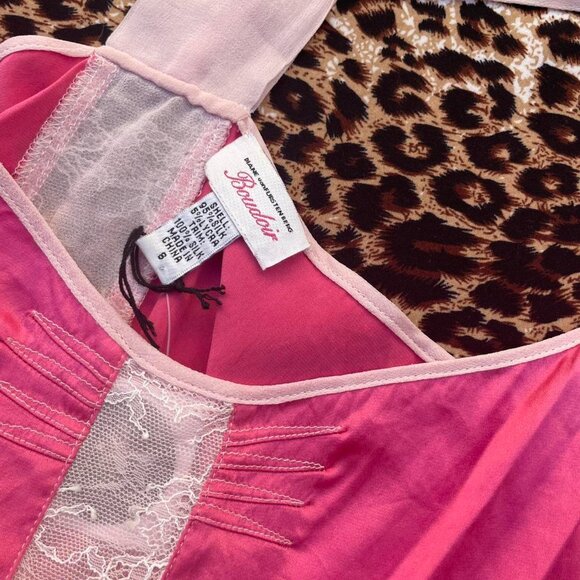 vintage silk hot pink cami - Picture 4 of 7